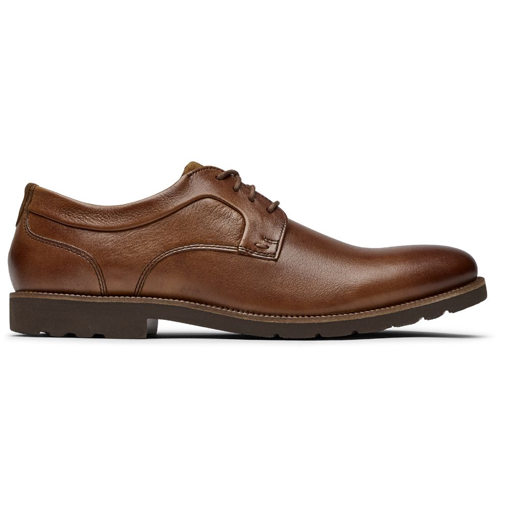 Pantofi Oxford Barbati Rockport Sharp & Ready 2 Plain Toe Ciocolata - Romania 9740-MUYAI